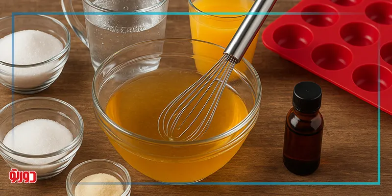 مواد لازم تهیه ژله با پودر ژلاتین