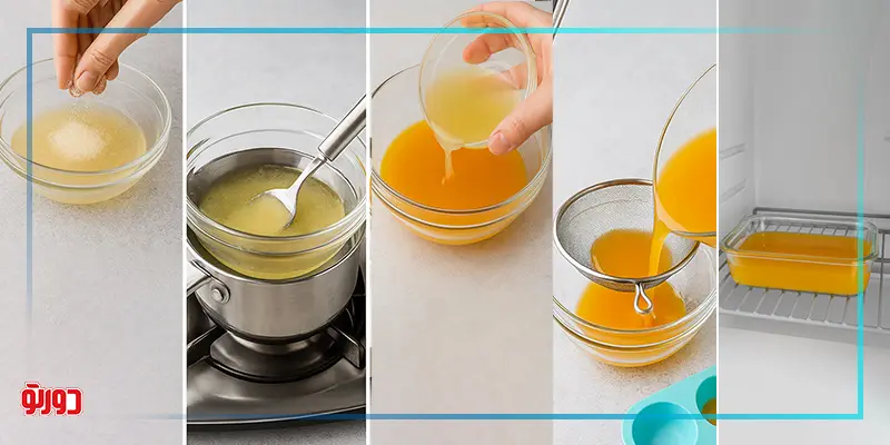 مراحل تهیه ژله با پودر ژلاتین
